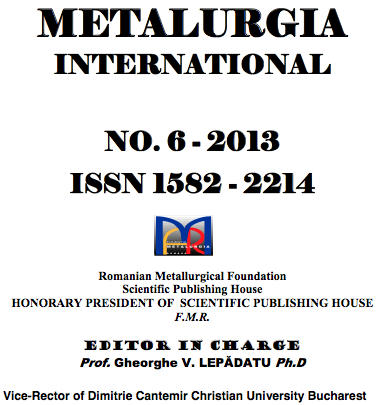 Revista Metalurgia International, Foto: Metalurgia.ro