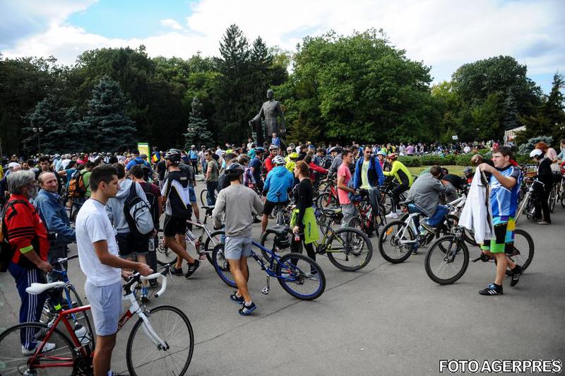 Mars al biciclistilor in Capitala (21 septembrie), Foto: Agerpres