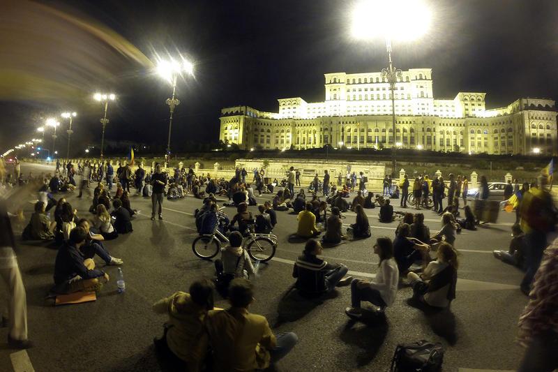 Protest in fata Parlamentului, Foto: HotNews / DP