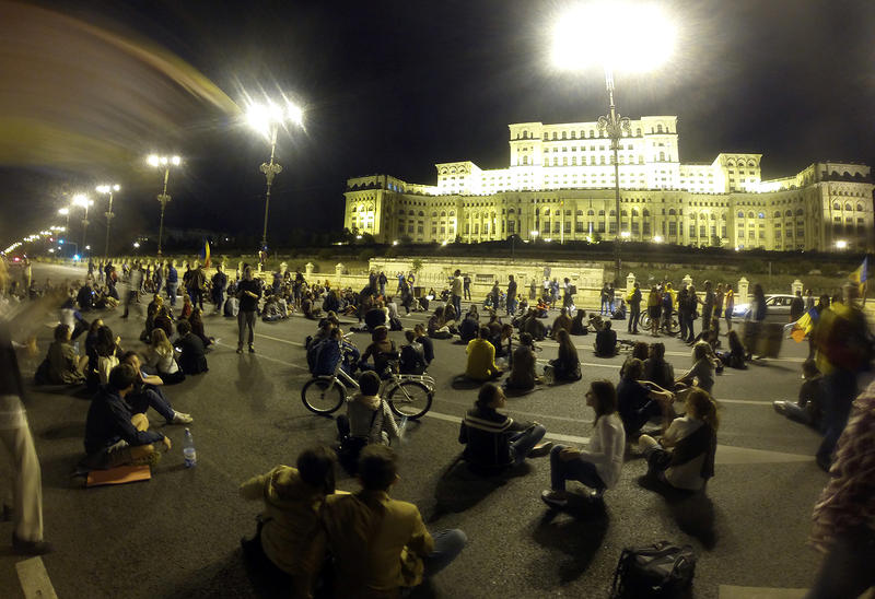 Protest in fata Parlamentului, Foto: HotNews / DP