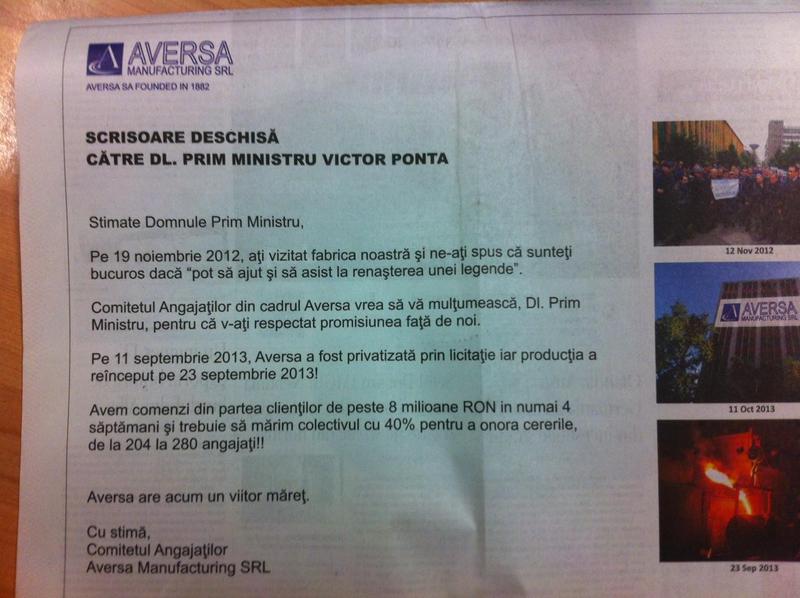 Reclama Aversa in ZF, Foto: Hotnews