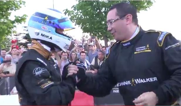 Victor Ponta si Mika Hakkinen, Foto: Captura YouTube