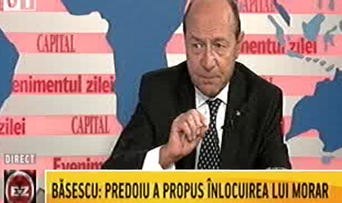 Traian Basescu la B1/EVZ, Foto: captura ecran