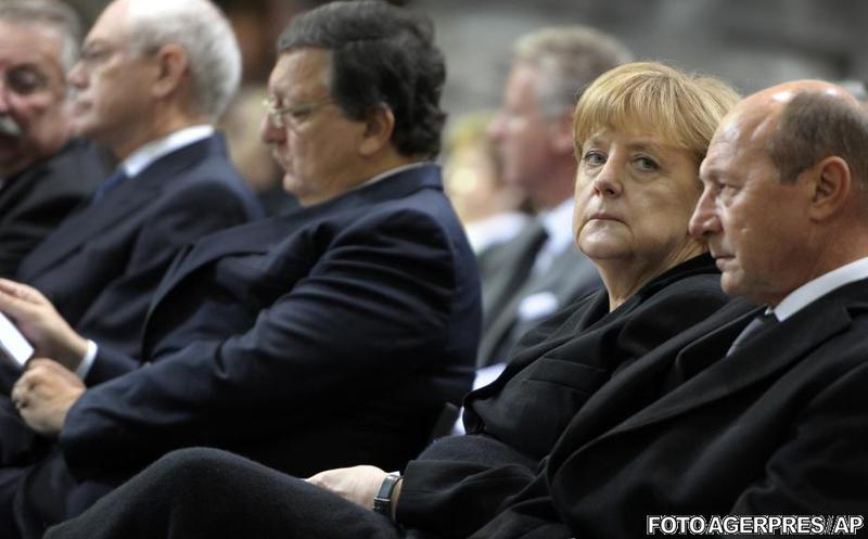 Traian Basescu, la funeraliile lui Wilfried Martens, Foto: Agerpres/AP