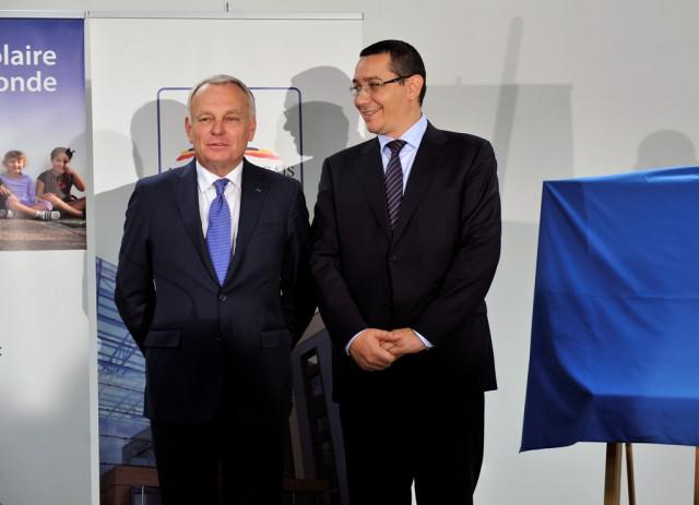 Victor Ponta si Ayrault in iulie, la Bucuresti, Foto: gov.ro