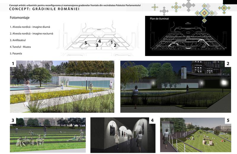 Gradinile Romaniei - proiectul castigator - amenajarea esplanadei parlamentului, Foto: cdep.ro