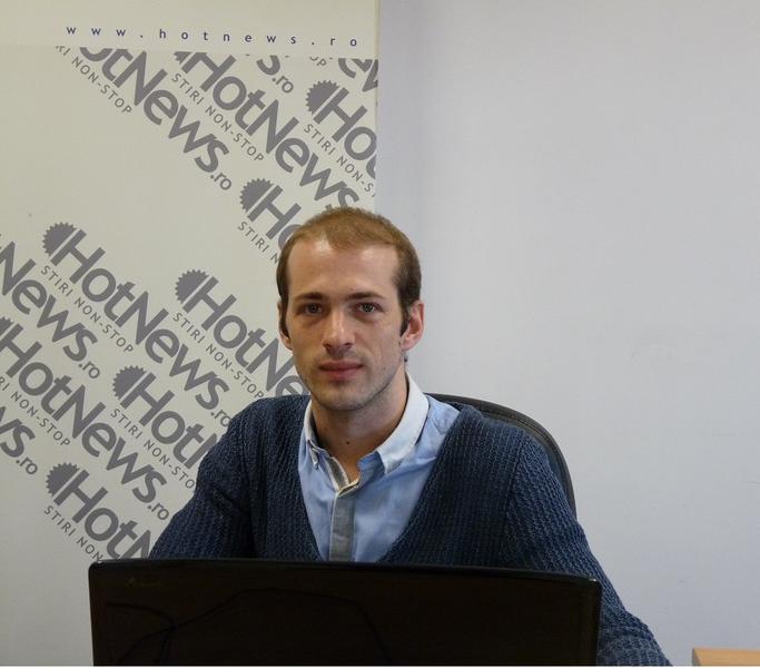 Istvan Teglas in redactia Hotnews.ro, Foto: HotNews.ro