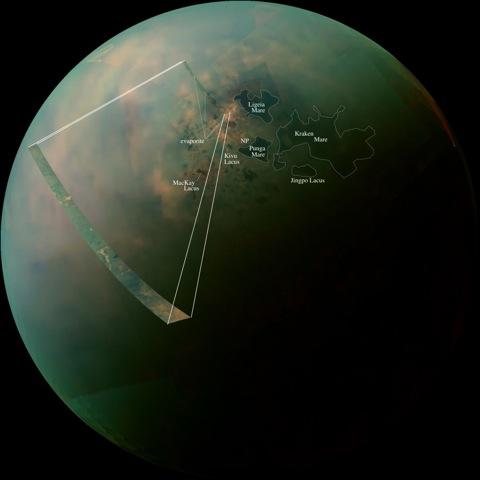 Sistemul de lacuri de la Polul Nord al satelitului Titan, Foto: NASA/JPL-Caltech/University of Arizona/University of Idaho