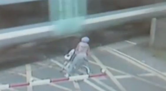 Biciclista si trenul, Foto: Captura YouTube