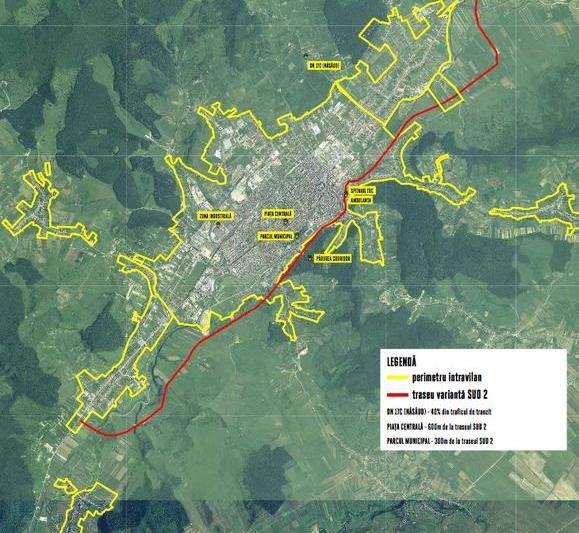 Harta - Traseul centurii Bistrita, Foto: bistritacivica.ro
