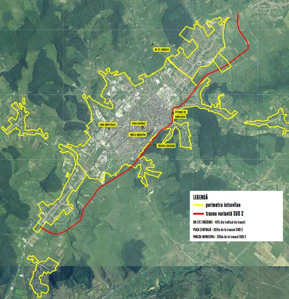Harta - Traseul centurii Bistrita, Foto: bistritacivica.ro