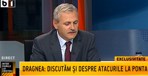 Liviu Dragnea, in emisiunea "Interviurile lui Ion Cristoiu", Foto: Captura B1TV