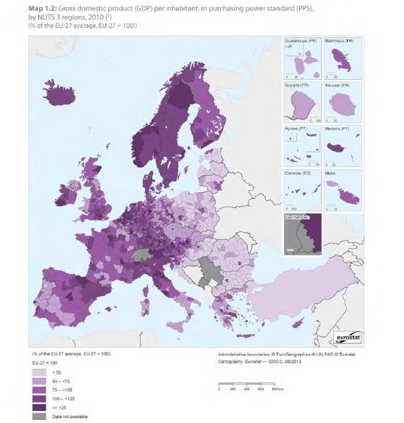 PIB-judete, Foto: Eurostat