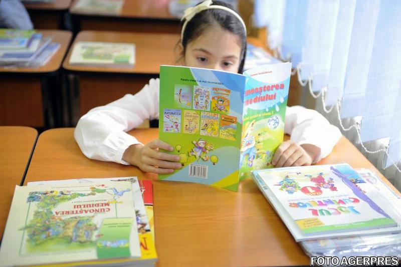 Elevii ar fi trebuit sa gaseasca manualele pe banci, Foto: Agerpres