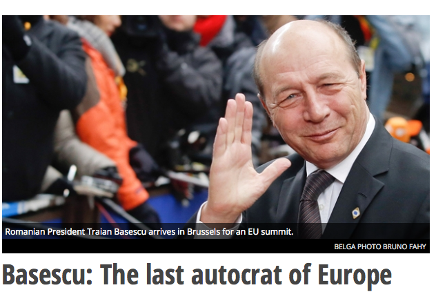 New Europe: Basescu, ultimul autocrat al Europei, Foto: captura ecran