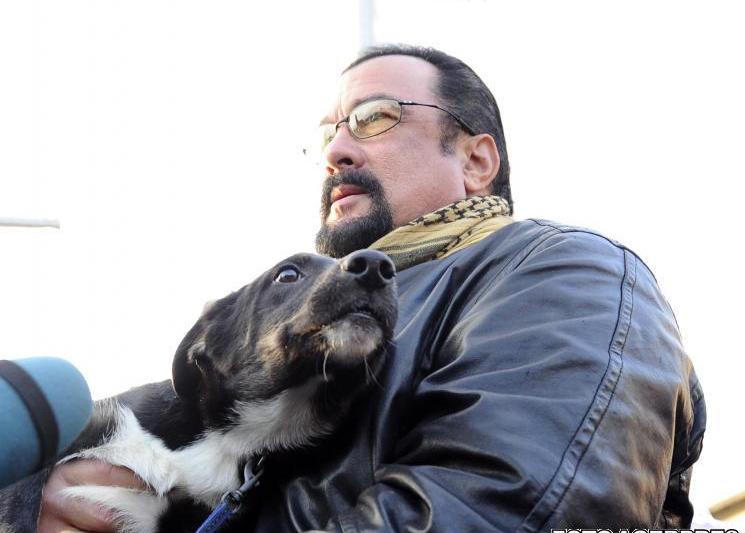 Steven Seagal a adoptat un maidanez, Foto: Agerpres