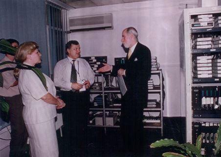 Vinton Cerf, parintele Internet-ului, la ICI, nod ENC - iunie 2002, Foto: Eugenie Staicut