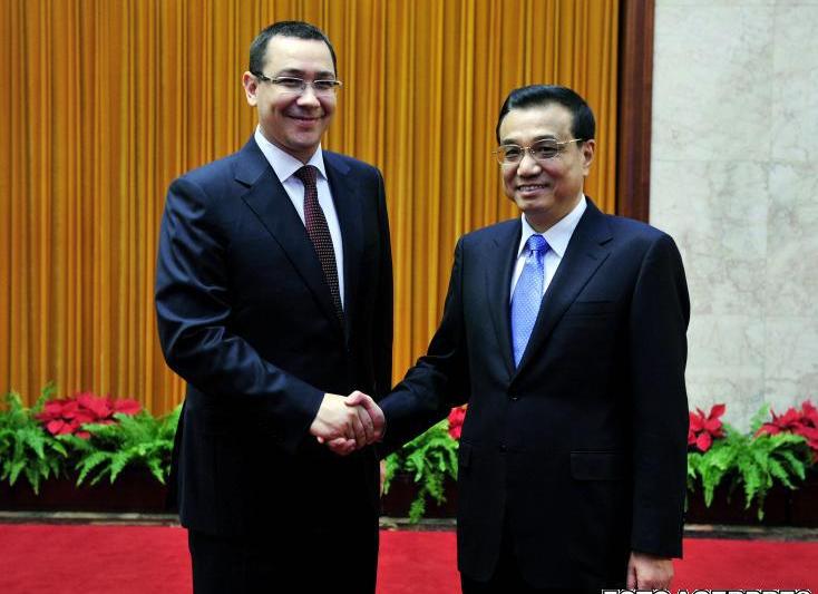 Victor Ponta si premierul chinez Li Keqiang in iulie la Beijing, Foto: AGERPRES