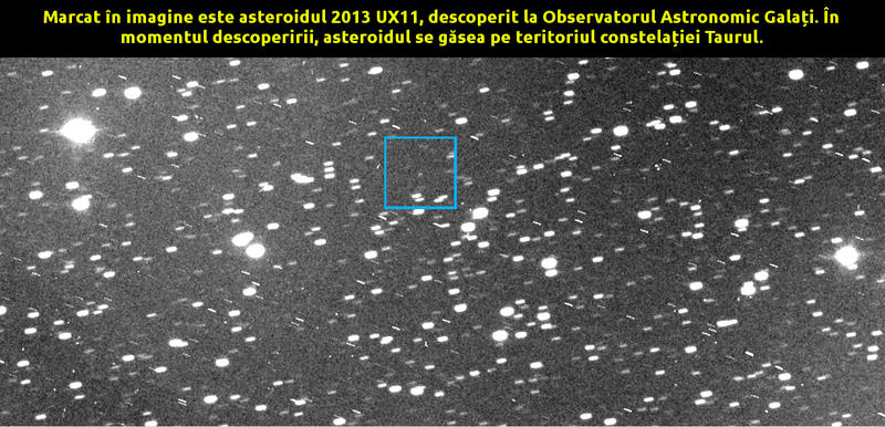 Asteroidul 2013 UX11, Foto: Observatorul Astronomic Galati