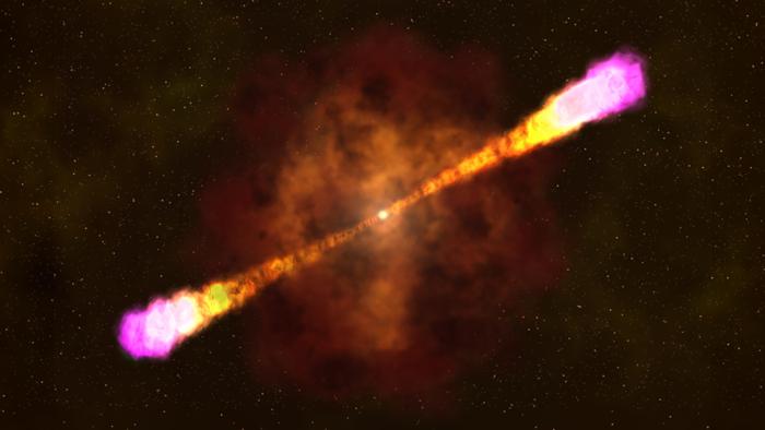 Explozie de raze gamma (reprezentare grafica), Foto: NASA's Goddard Space Flight Center