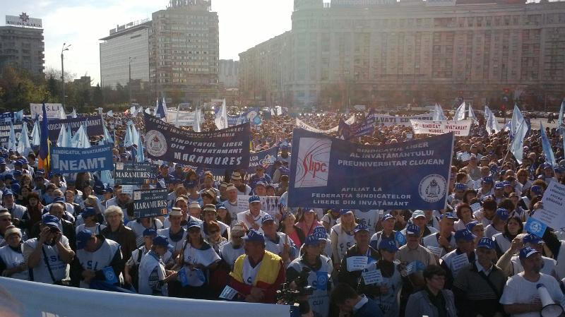 Proteste FSLI la Guvern, Foto: Hotnews