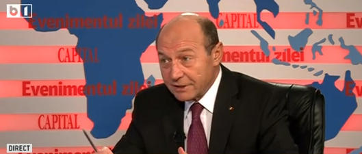 Traian Basescu la EVZ:B1, Foto: captura ecran