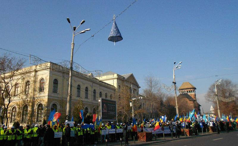 Protest in Piata Victoriei, Foto: Hotnews