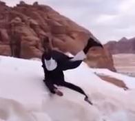 Ninsoare in Arabia Saudita, Foto: Captura YouTube