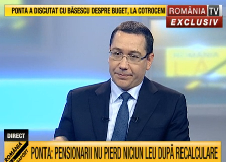 Victor Ponta la "Romania la raport", Foto: Captura RomaniaTV