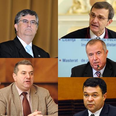 Mircea Dumitru, Vasile Isan, Ioan Aurel Pop, Pavel Nastase si Marilen Pirtea, Foto: Colaj / Sursa foto: Agerpres