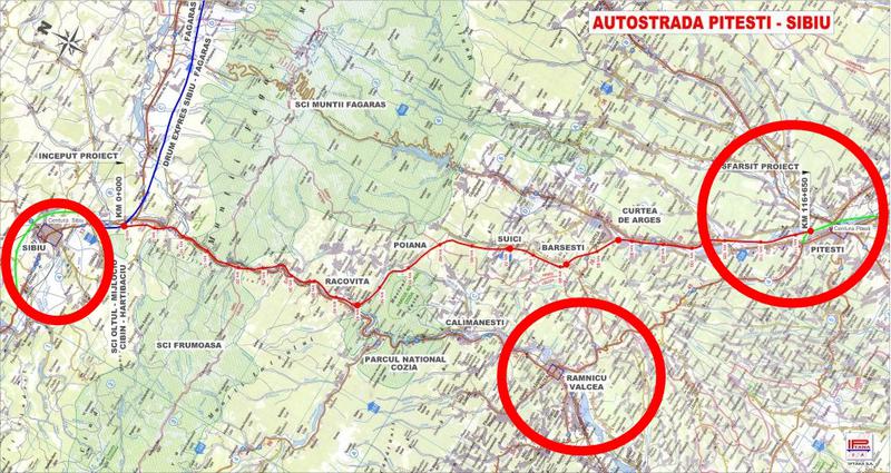 Sibiu - Pitesti fara Ramnicu Valcea - plan oficial, Foto: Hotnews