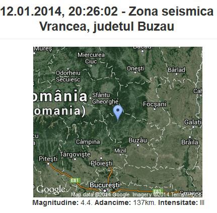 Cutremur de 4,4 grade in Vrancea, Foto: INFP
