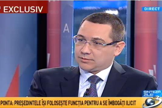 Victor Ponta la Antena 3, Foto: Captura Antena 3