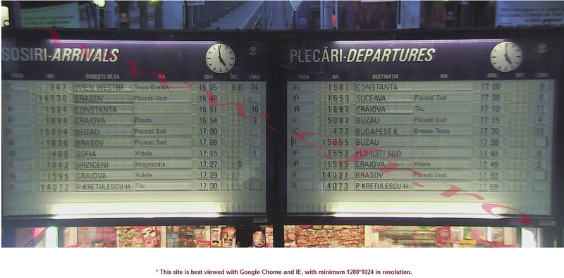 Tabela din Gara de Nord, Foto: CFR