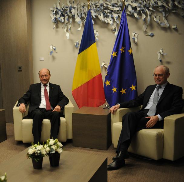 Traian Basescu si Van Rompuy, la Bruxelles, Foto: Administratia Prezidentiala