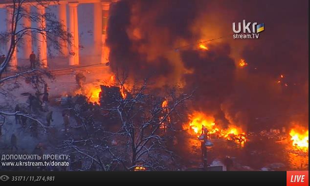 Piata Independentei din Kiev, Foto: Captura YouTube