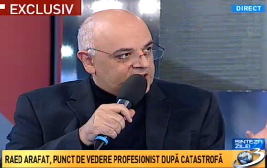 Raed Arafat la Sinteza zilei, Foto: Captura Antena 3