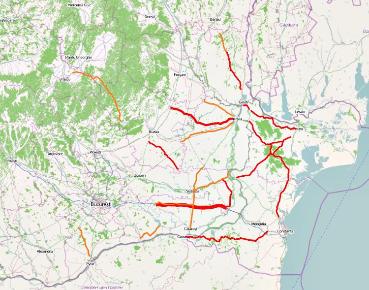 Harta drumurilor inchise din cauza zapezii - vineri, 31 ianuarie, Foto: Hotnews