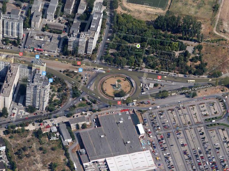 Zona parcare de tip Park&Ride Pantelimon, Foto: Google Earth