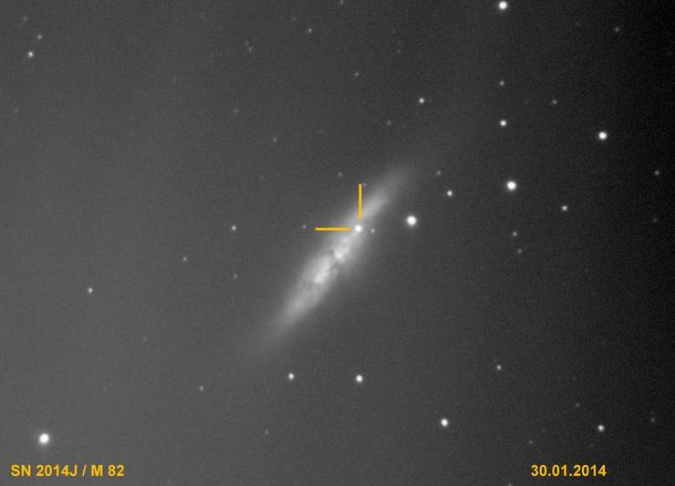 Supernova 2014J, Foto: Observatorul Astronomic Barlad