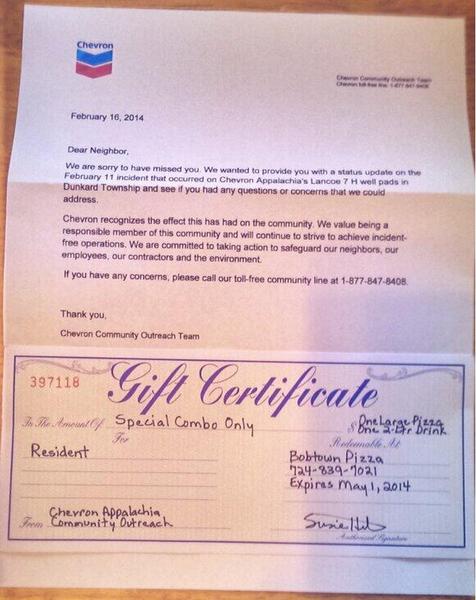 Scuzele Chevron insotite de cuponul pentru pizza, Foto: Philly.com