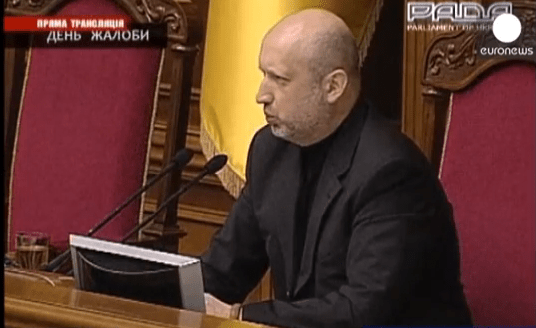 Oleksandr Turcinov, presedinte interimar, Foto: Captura video