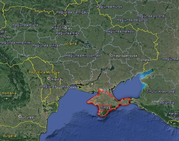 Peninsula Crimeea, Foto: Google Earth