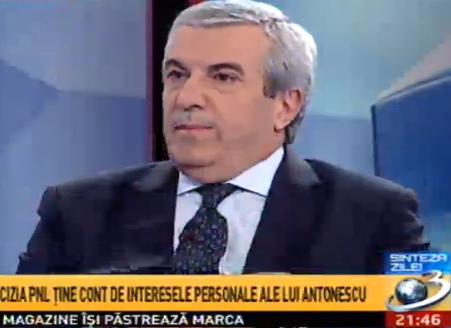 Calin Popescu Tariceanu la Antena 3, Foto: Captura Antena 3