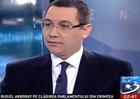 Victor Ponta la Antena 3, Foto: Captura Antena 3