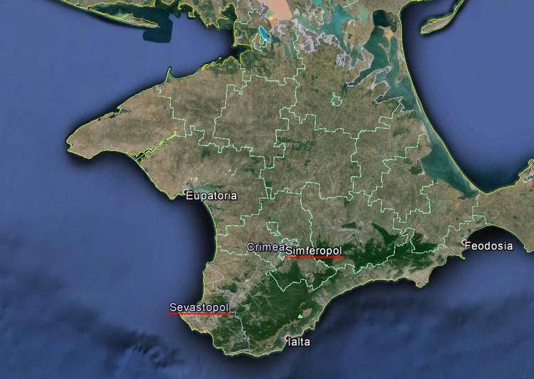 Peninsula Crimeea, Foto: Google Earth