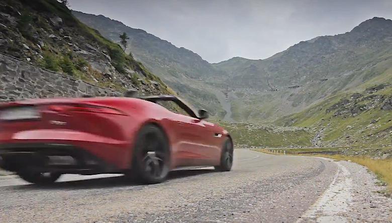 Jaguar F-TYPE Cabrio pe Transfagarasan, Foto: Captura YouTube
