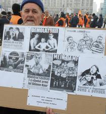 Pancarta la protestul PDL