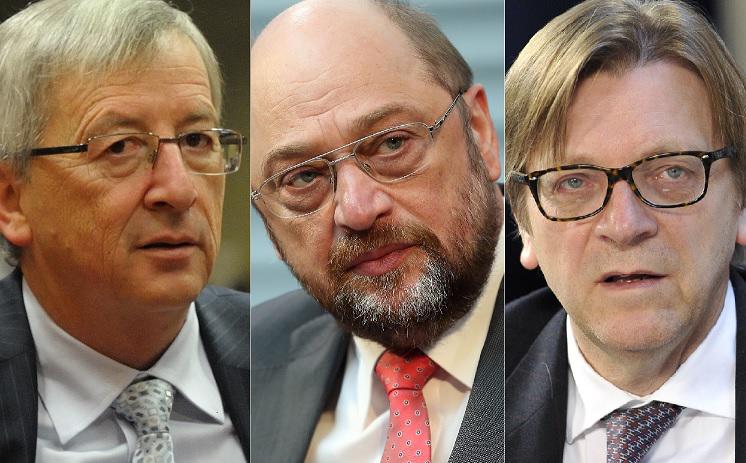 Jean-Claude Juncker, Martin Schulz si Guy Verhofstadt, Foto: Comisia Europeana/Parlamentul European