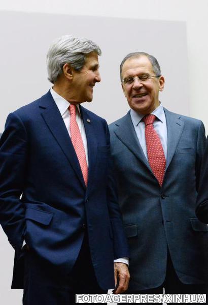 John Kerry si Serghei Lavrov, Foto: Agerpres/Xinhua